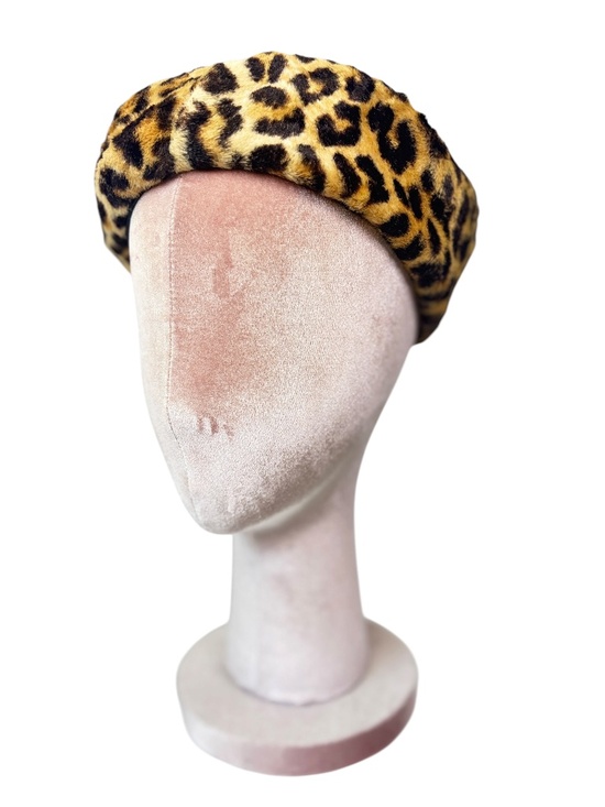 Vintage 1960s Leopard Faux Fur Beret – Classic Parisian Style main image 7
